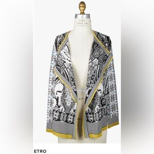 ❤️ETRO Milano Paisley Print Open Front Sweater.  IT 46/US 10.  Excellent Cond.